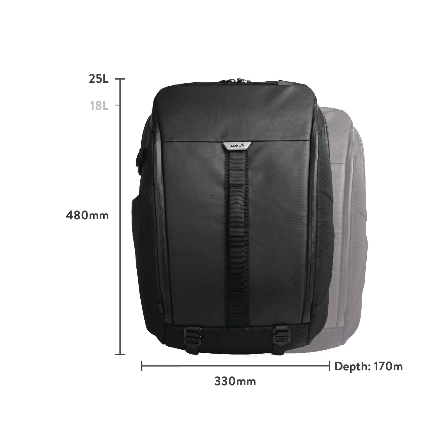 Protective Waterproof Backpack Everyday Zip Bag Commuter | 25 litres